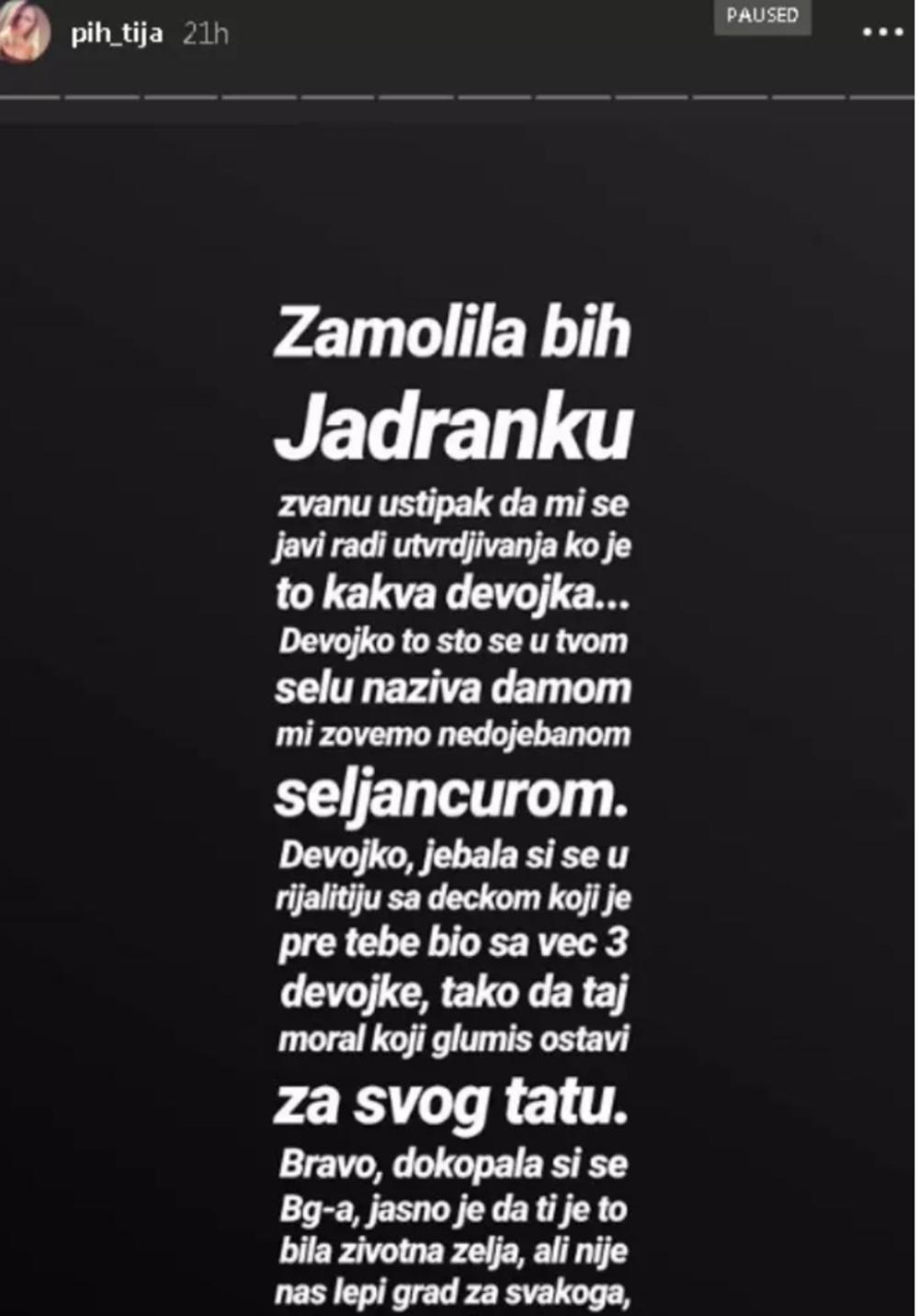 Djeksonova bivša oplela po Andrijani  