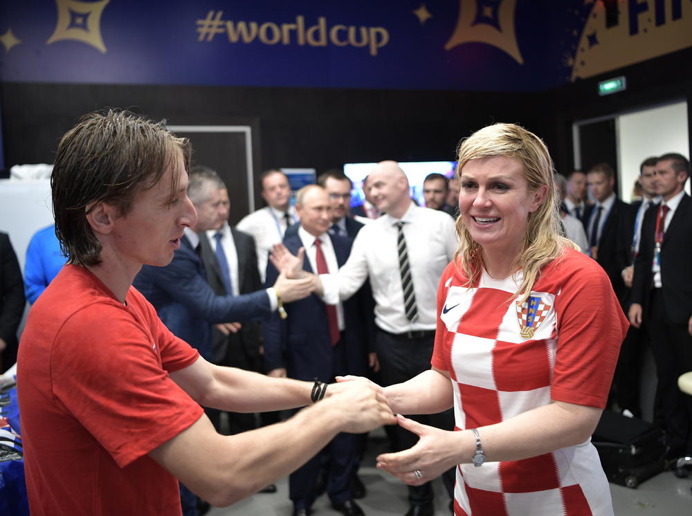 Kolinda Grabar Kitarović i Luka Modrić  
