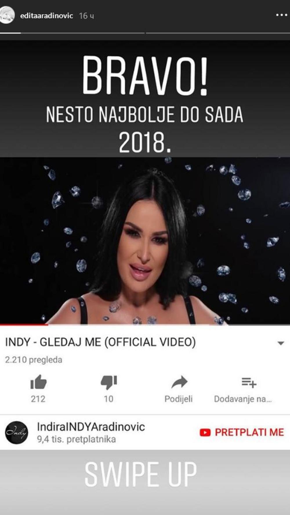 Editia objava bila je povod za Indirino oglašavanje  