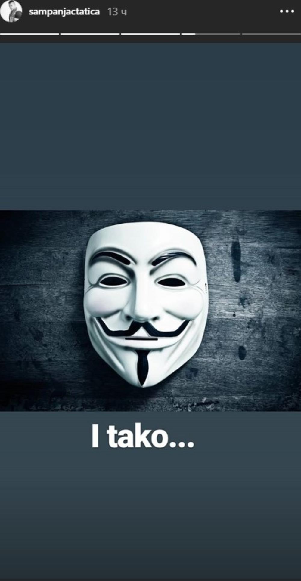 Sloba se s ironijom oglasio na Instagramu  