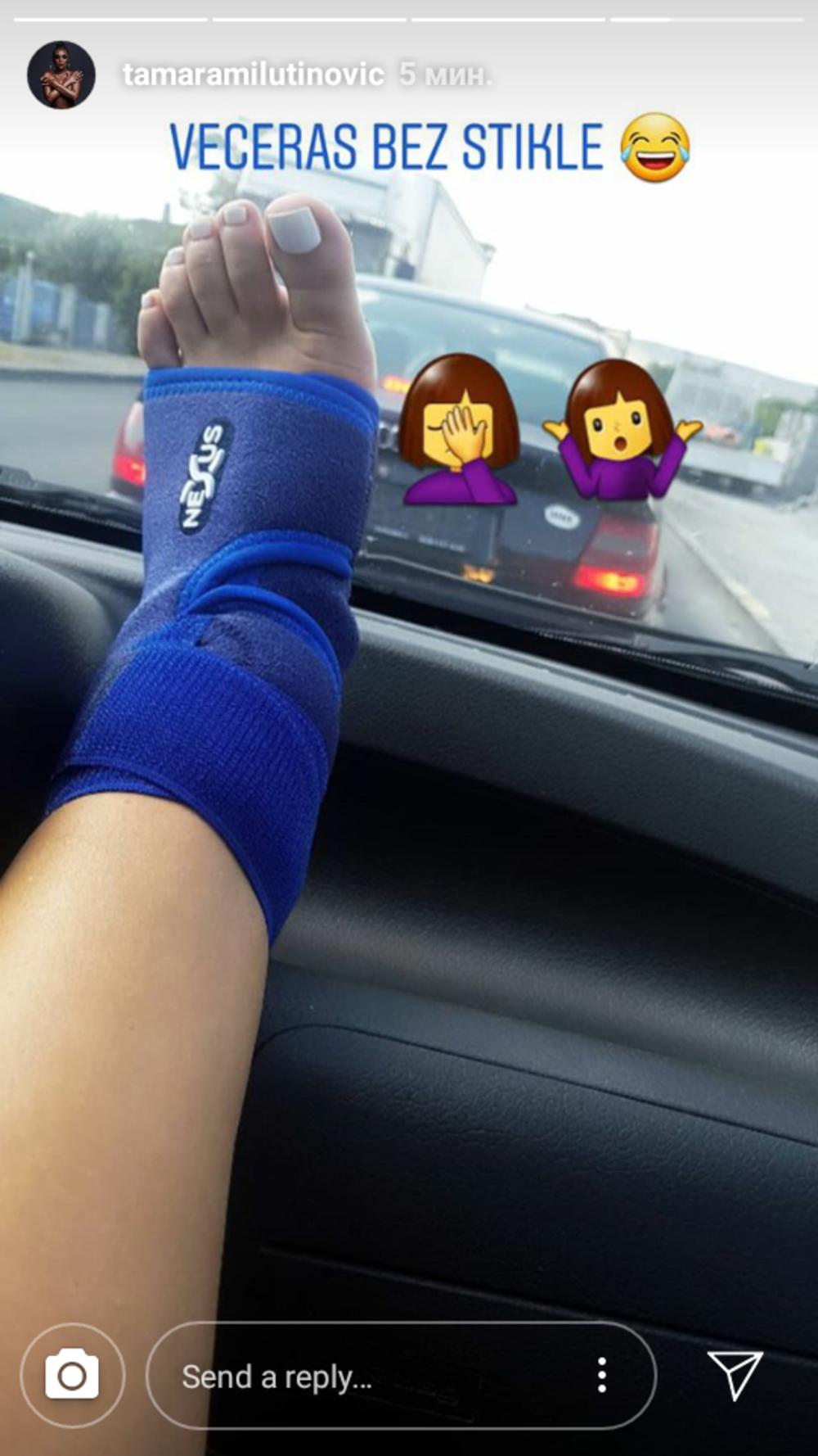 Povreda mlade pevačice  