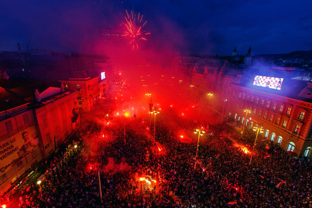 Doček hrvatskih reprezentativaca u Zagrebu  
