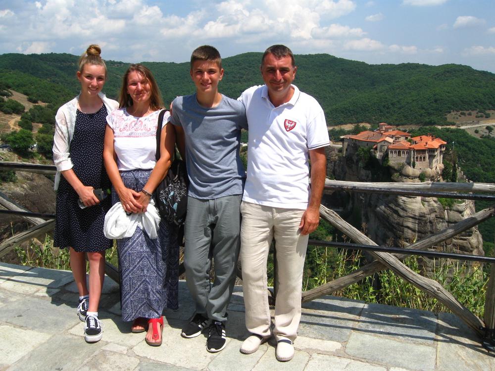 Predrag Dimitrijević sa porodicom   