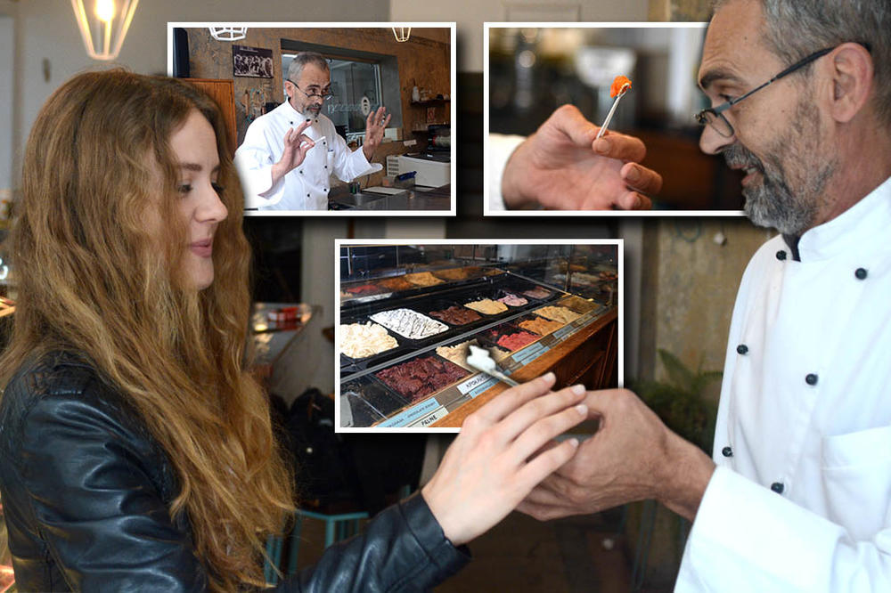 SRPSKI NACIONALNI UKUSI! U ovoj BG poslastičarnici probali smo DOMAĆI SLADOLED OD AJVARA, KAČKAVALJA, VINA I DOMAĆE ŠLJIVOVICE! (FOTO)