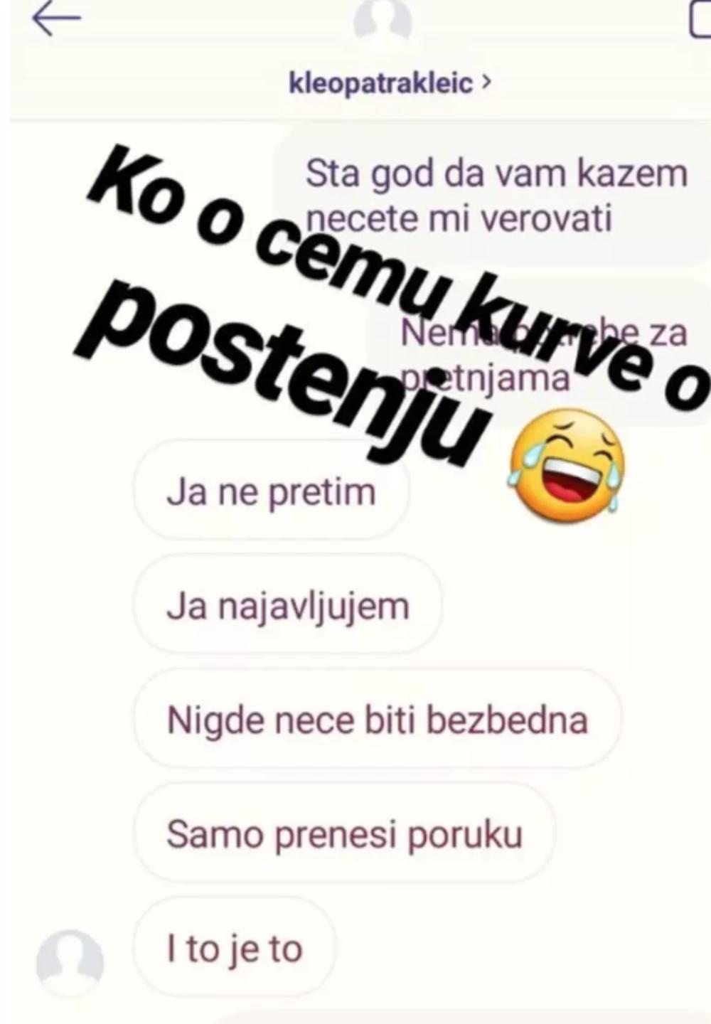 Poruke koje je Andrijana dobila  