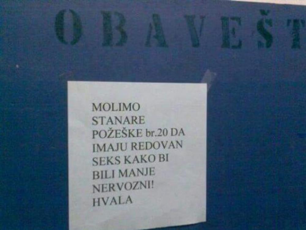 Ostavio komšijama duhovitu poruku  