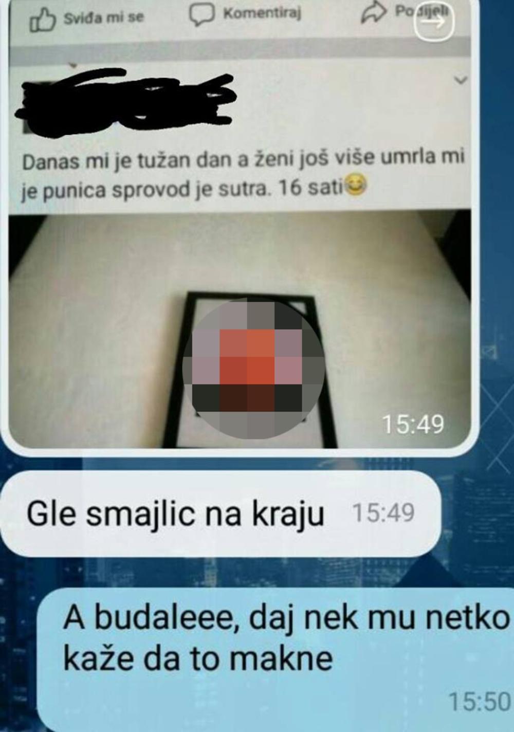 Pozvao ljude na sahranu sa sve smajlijem  