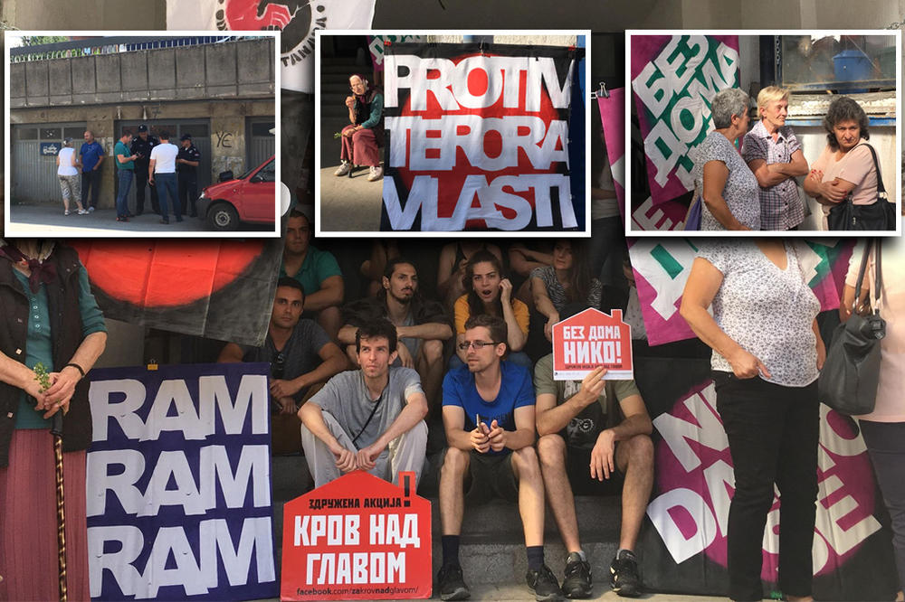 GRAĐANI SE OKUPILI U ZORU U BEOGRADU: BRANE IZBEGLICE iz zgrade u USTANIČKOJ 244 čije IZBACIVANJE iz stanova je najavljeno! (UŽIVO)