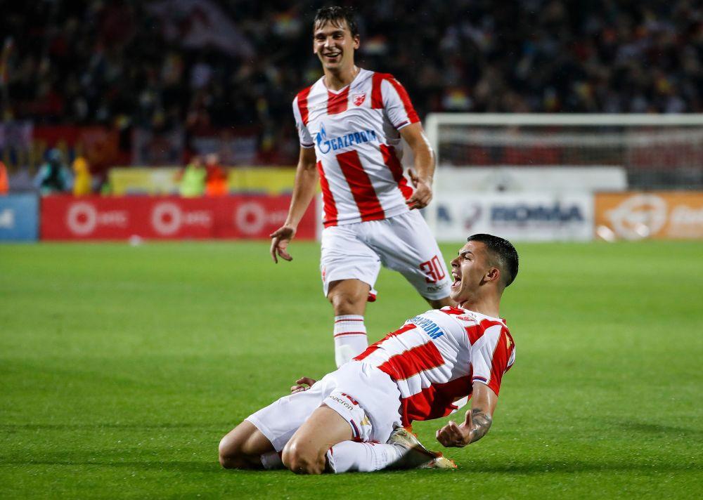 Nemanja Radonjić i Filip Stojković na meču sa Suduvom  