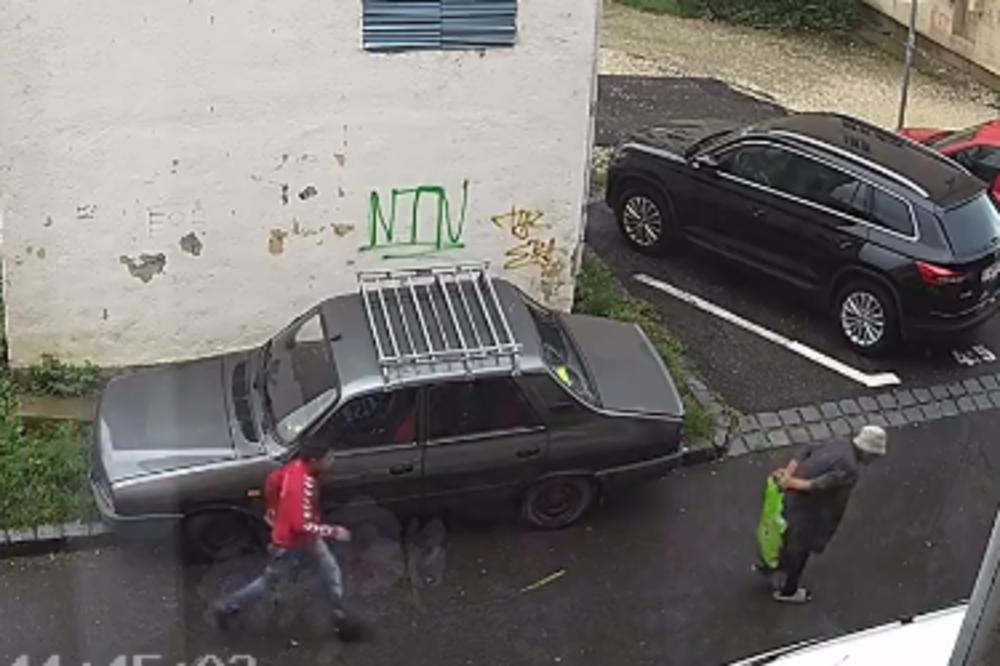 KAKAV OLOŠ! Baki oteli kesu koju je držala u rukama USRED DANA, kamere sve snimile! (VIDEO)