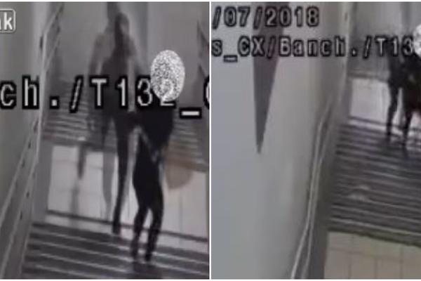 PROCUREO JEZIV SNIMAK SA PODZEMNE ŽELEZNIČKE STANICE: Manijak pokušao da SILUJE DEVOJKU! (VIDEO)