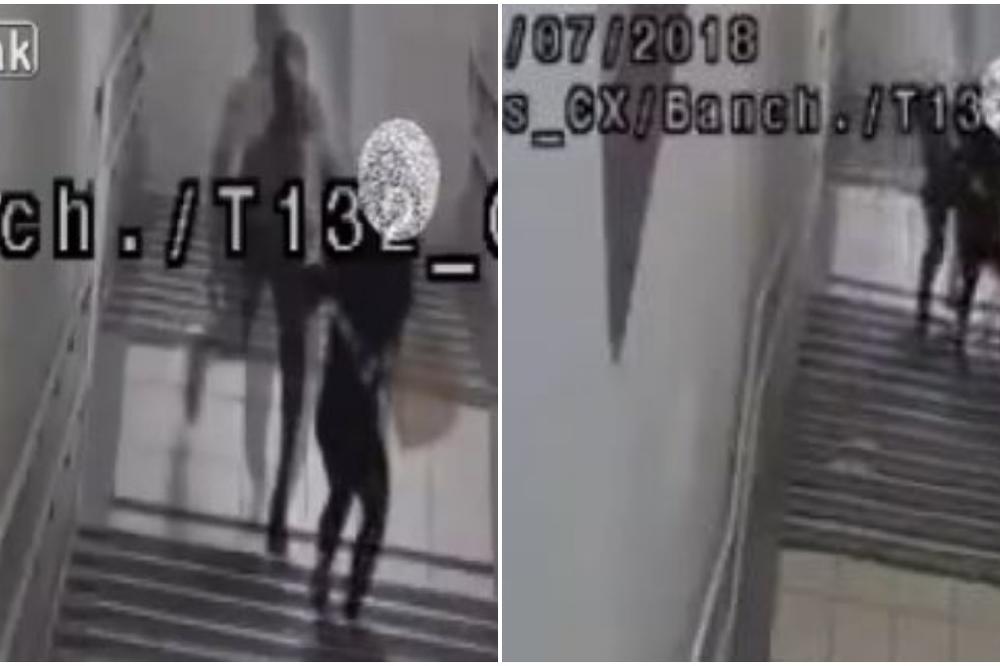 PROCUREO JEZIV SNIMAK SA PODZEMNE ŽELEZNIČKE STANICE: Manijak pokušao da SILUJE DEVOJKU! (VIDEO)