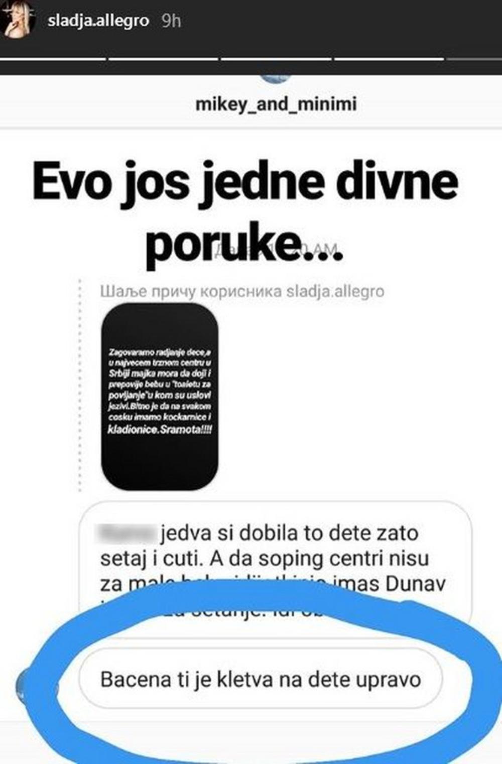 Neprijatna poruka koju je pevačica dobila  