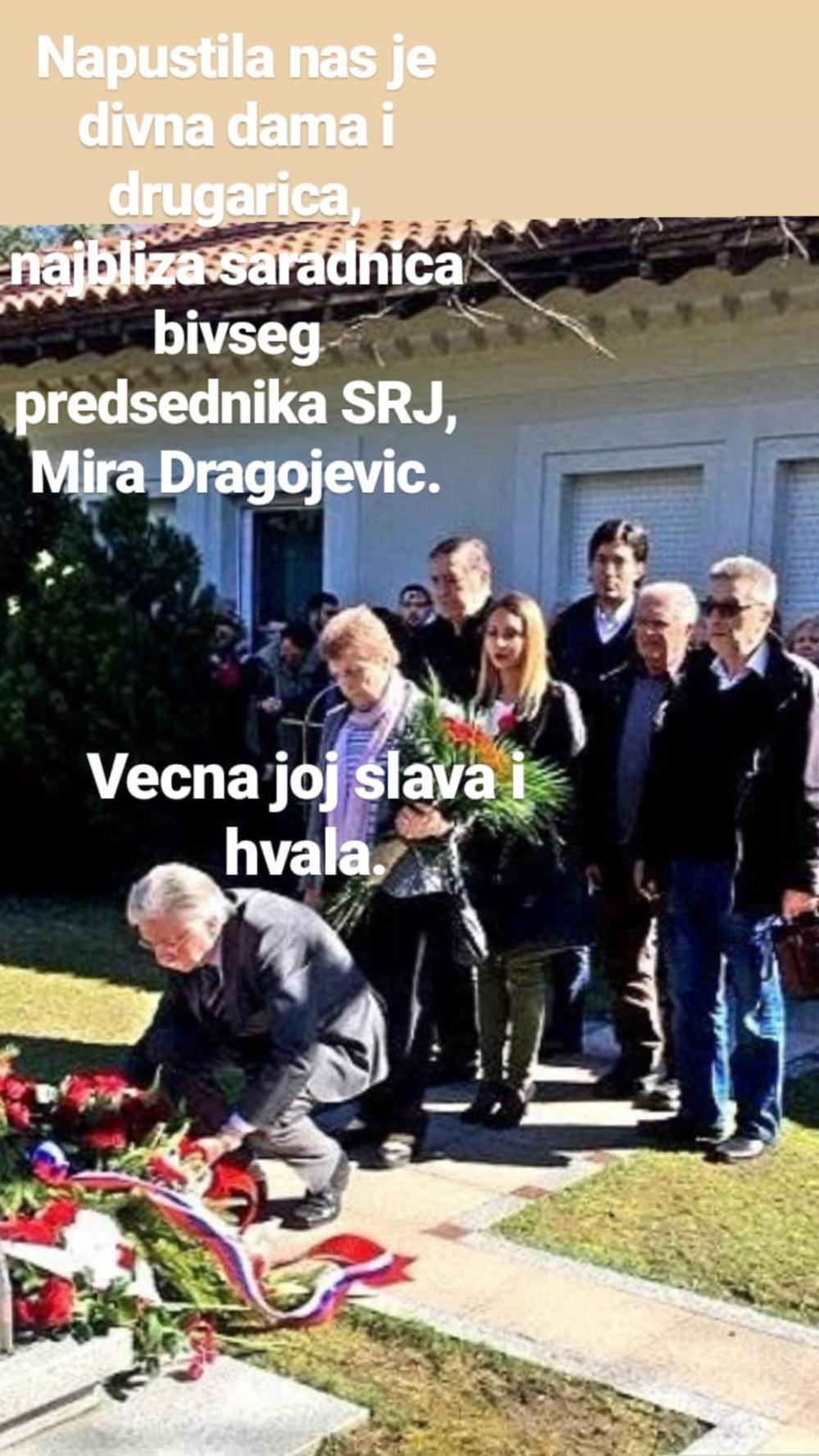 Umrla Mira Dragojević  