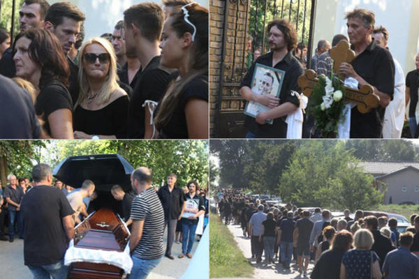 STOTINE LJUDI NA SAHRANI KUMA GOCE TRŽAN: Mario je na večni počinak ispraćen uz stihove PRETUŽNE pesme, pevačica neutešna! (FOTO)