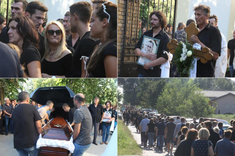 STOTINE LJUDI NA SAHRANI KUMA GOCE TRŽAN: Mario je na večni počinak ispraćen uz stihove PRETUŽNE pesme, pevačica neutešna! (FOTO)
