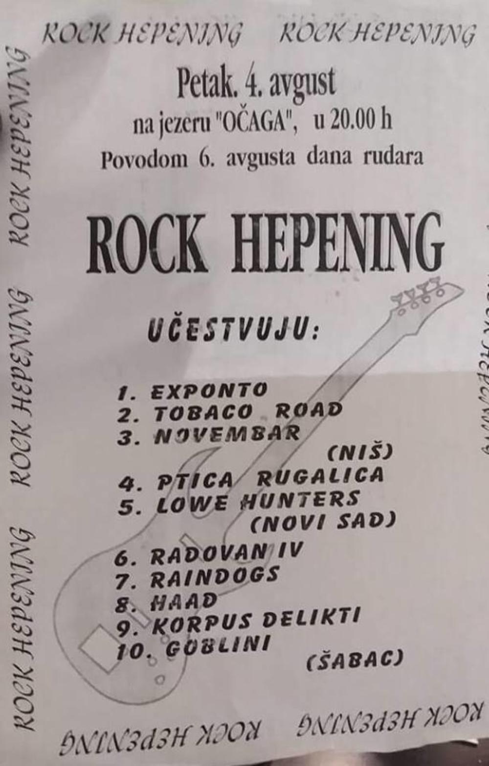 Nekada su na Danu rudara nastupali rok bendovi  