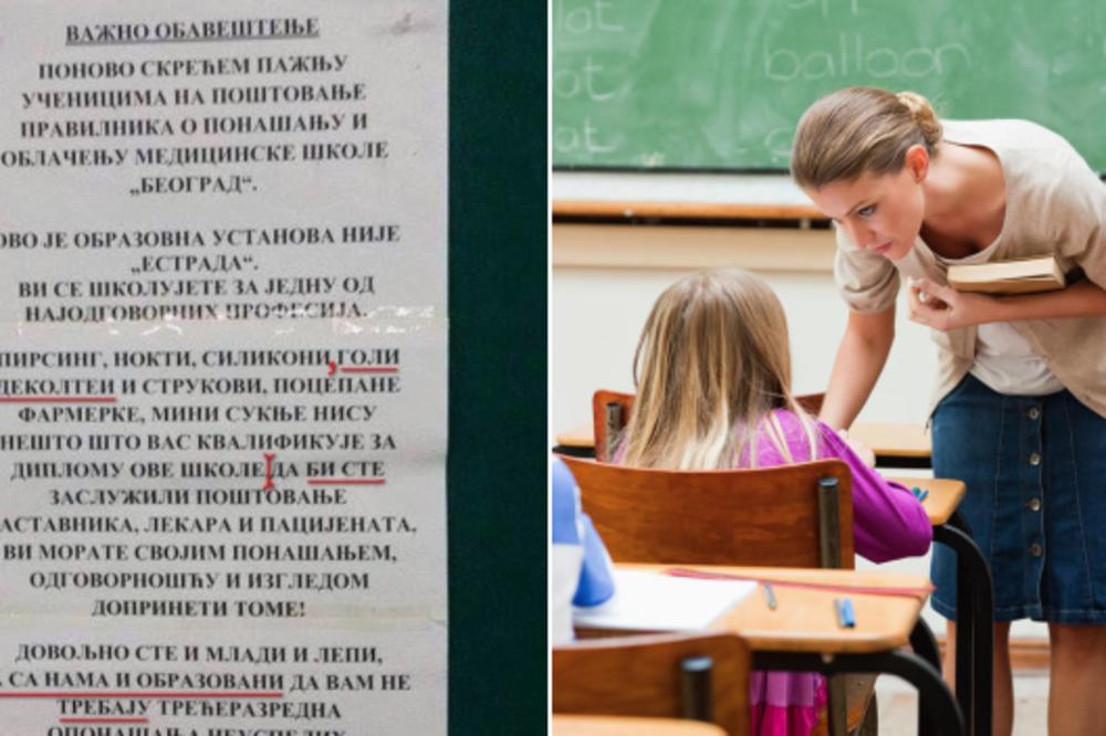 GOLI DEKOLTEI I STRUKOVI, PIRSING, NOKTI I MINI-SUKNJE NEĆE VAM DONETI DIPLOMU OVE ŠKOLE! Dovoljno ste lepi i obrazovani da vam ne trebaju trećerazredna oponašanja neuspelih (FOTO)