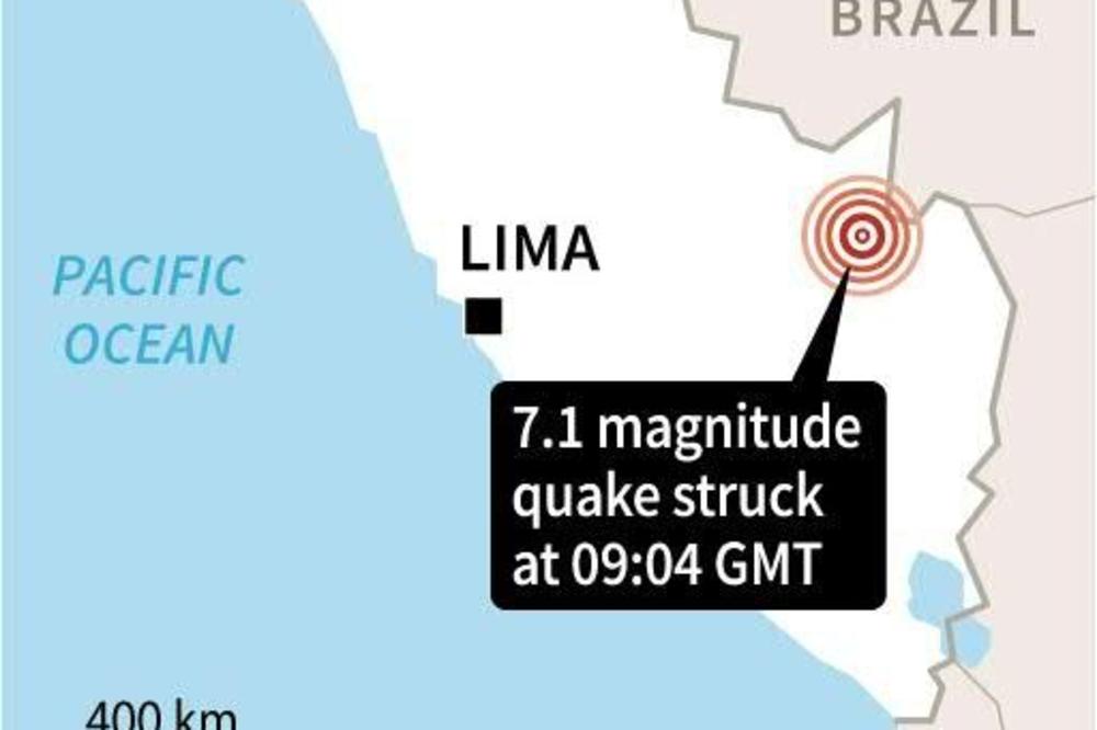 ZEMLJOTRES JAČINE 7.1 RIHTERA POGODIO PERU I IZAZAVAO DUBINU OD 609 KILOMETARA!