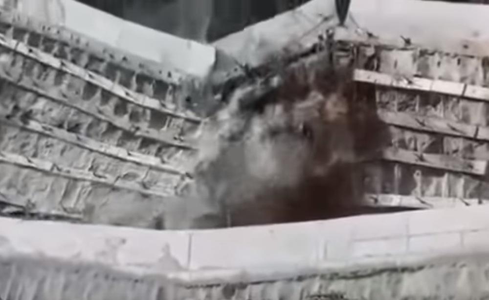 Rušenje potpornog zida  