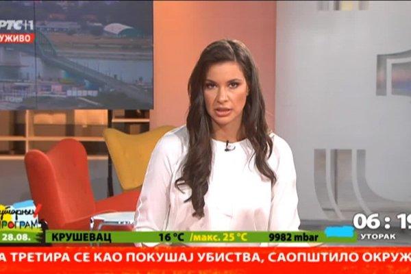 BRUKA U JUTARNJEM PROGRAMU! Na ekranu iza voditeljke SRBIJA JE GORELA! (FOTO)