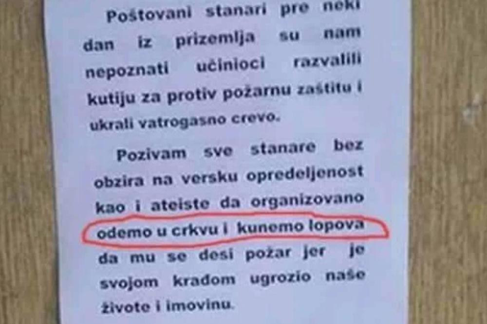 LOPOV JE IZ ZGRADE UKRAO VATROGASNO CREVO: Stanari su onda na njega bacili JEZIVU KLETVU! (FOTO)