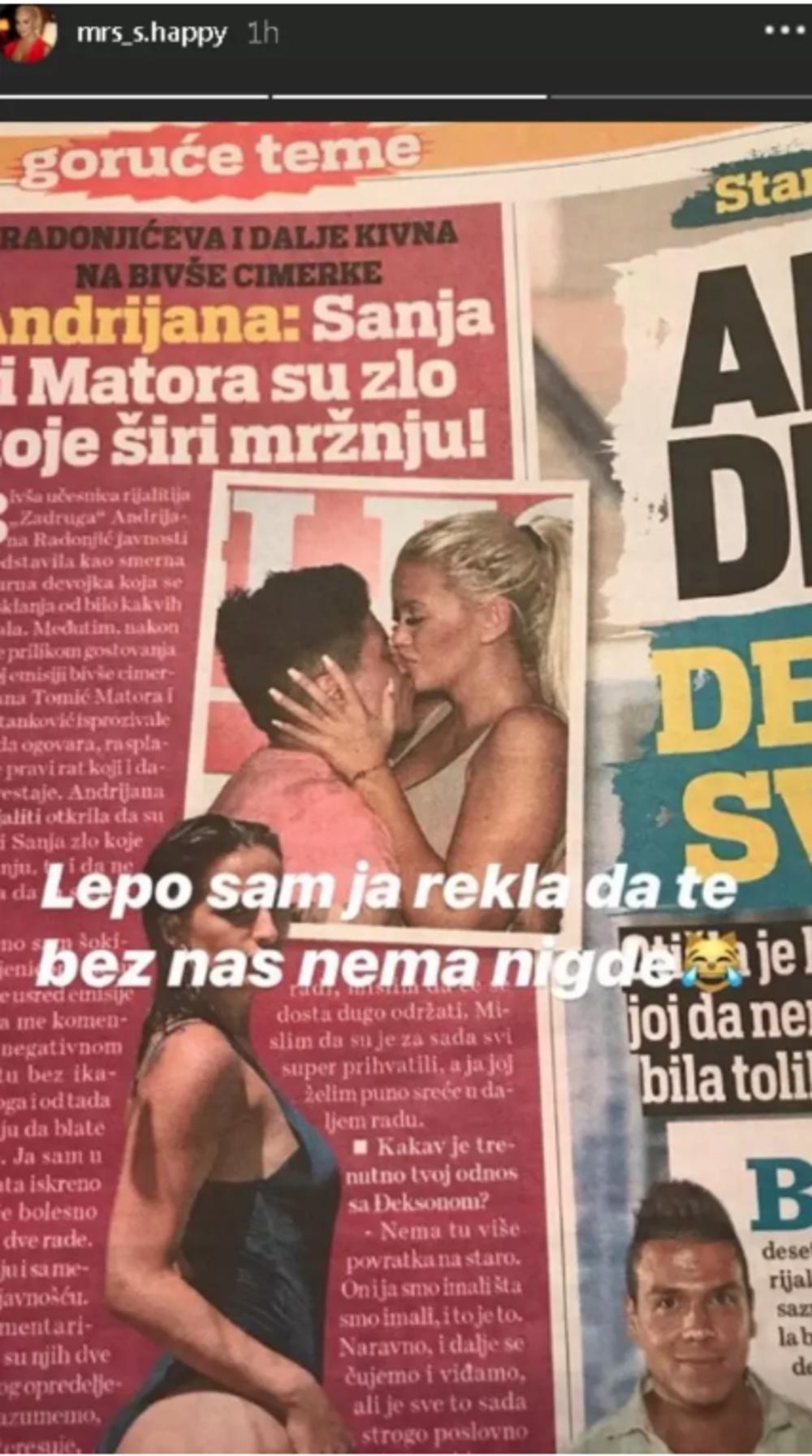 Rat između Sanje i Andrijane i dalje traje  