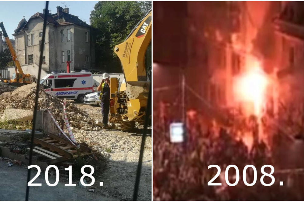 NA ISTOM MESTU na kojem je 7 TONA BETONA UBILO HEROJA S KOŠARA, pre 10 godina POGINUO JE MLADIĆ jurišajući na AMBASADU SAD (VIDEO)