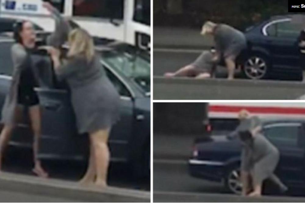 NJIH DVE SE TUKU KAO POMAHNITALE, A DETE VRIŠTI U PLAČU: Neverovatna scena nasred ulice, prolaznici zgroženi makljanjem dve gospođe! (VIDEO)