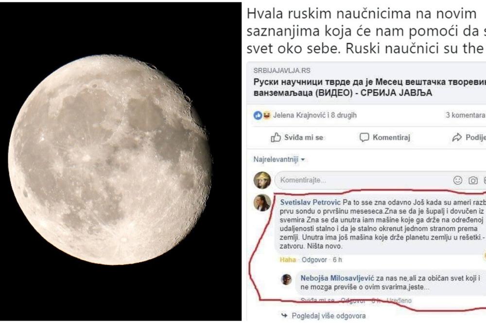 MESEC JE ŠUPALJ, DOVUČEN IZ SVEMIRA, UNUTRA IMA JEDNA MAŠINA: Najjaču teoriju zavere na svetu ima ovaj SRBIN!