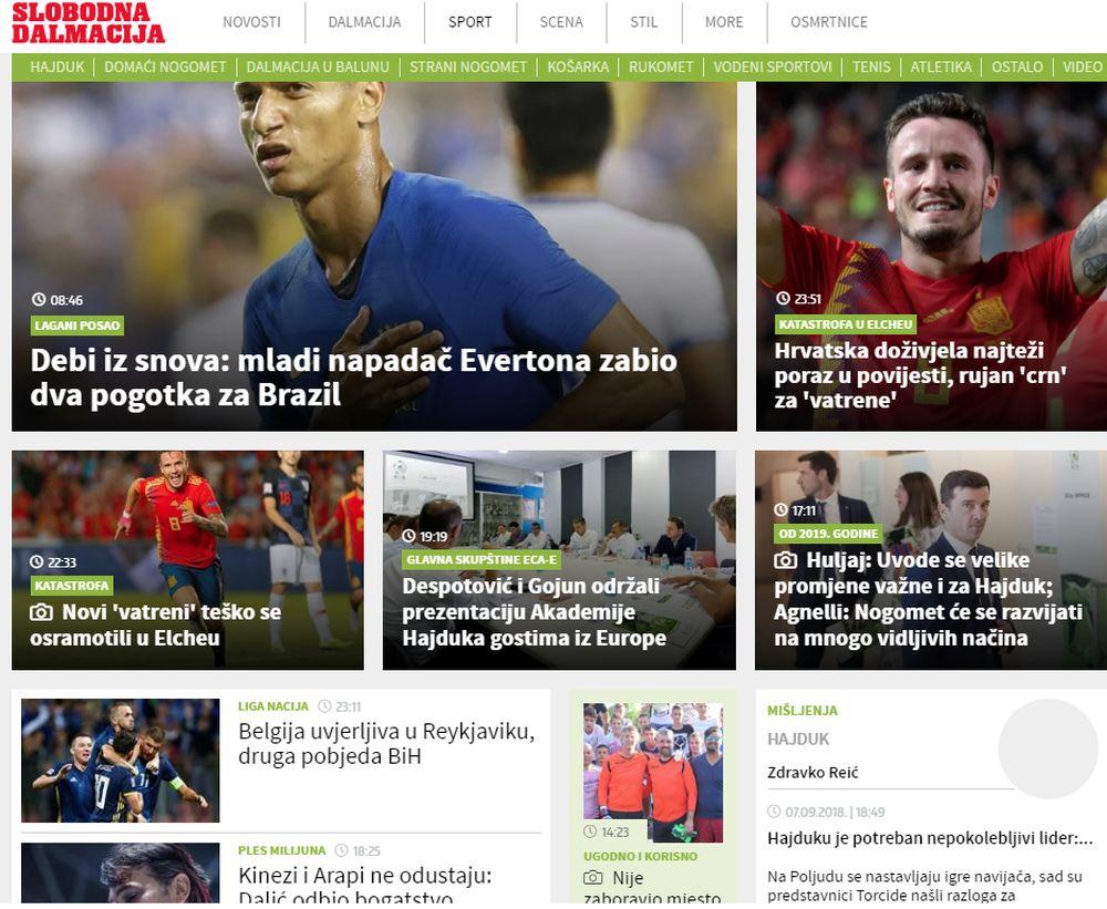 Hrvatski mediji o debaklu protiv Španije  