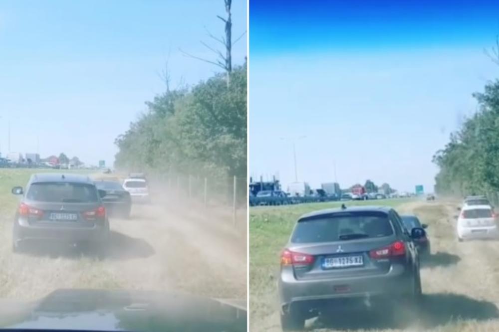 TOTALNA BLOKADA KOD AERODROMA! Kilometarske kolone kod aerodroma, ljudi VOZILI PO TRAVI (VIDEO)