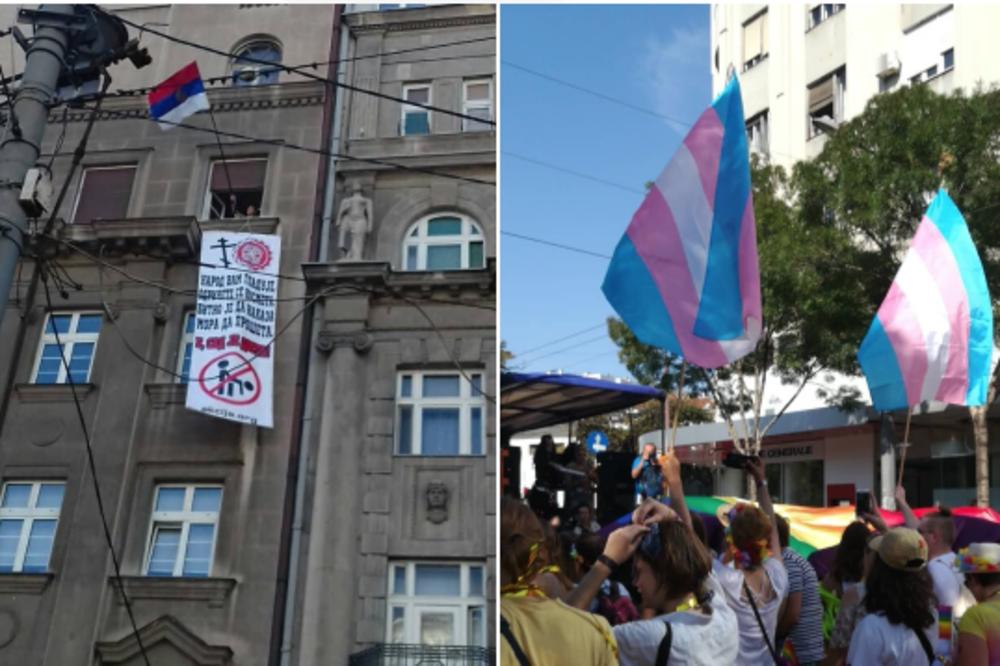 NAROD VAM GLADUJE, ODRIČETE SE KOSMETA, BITNO JE DA NAKAZA MORA DA PROŠETA! Najveća provokacija na gej paradi (VIDEO)