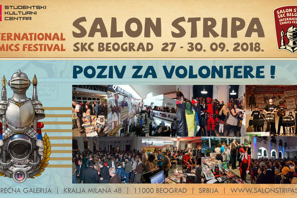 Poziv za volontere na 16. Međunarodnom salonu stripa u SKC-u