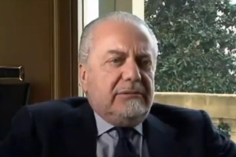 PREDSEDNIK NAPOLIJA IMA KORONAVIRUS: 71-godišnji De Laurentis pozitivan!