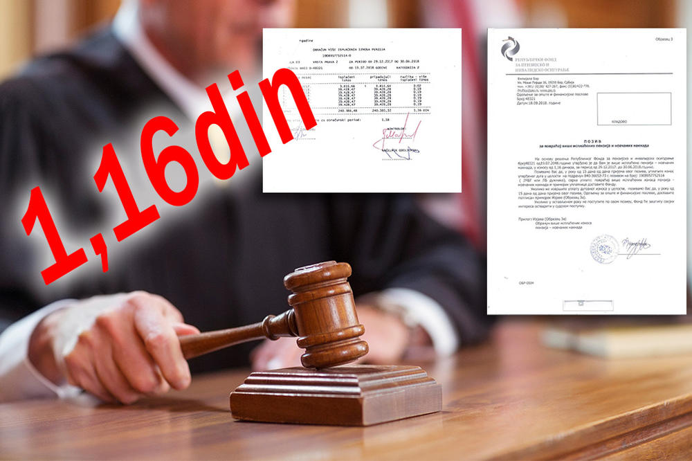 PAKAO SRPSKE PENZIONERKE: Penzioni fond hoće da je TUŽI zbog duga od 1,6 dinara ZA KOJI JE KRIV FOND!