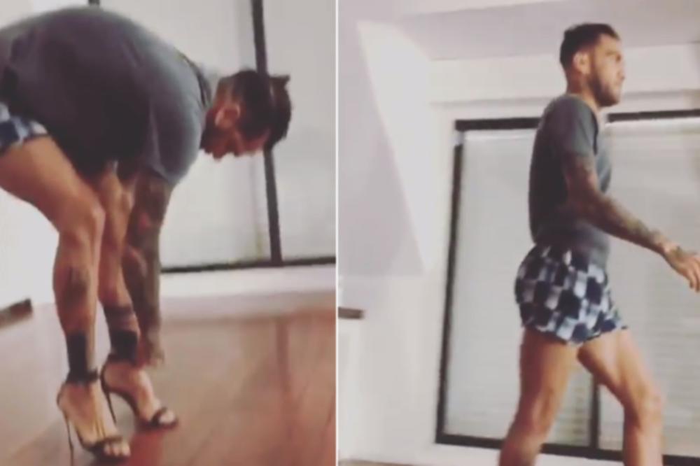 HOĆE LI OVAKAV BITI I PROTIV ZVEZDE? Fudbaler PSŽ-a prošetao ženine štikle!