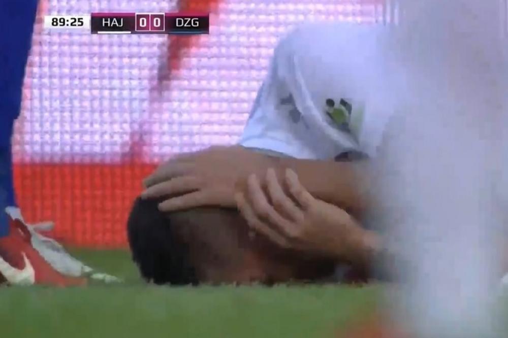 Dosadan derbi Hrvatske, jedini pogodak postigla je Torcida - i to upaljačem u glavu svog igrača!