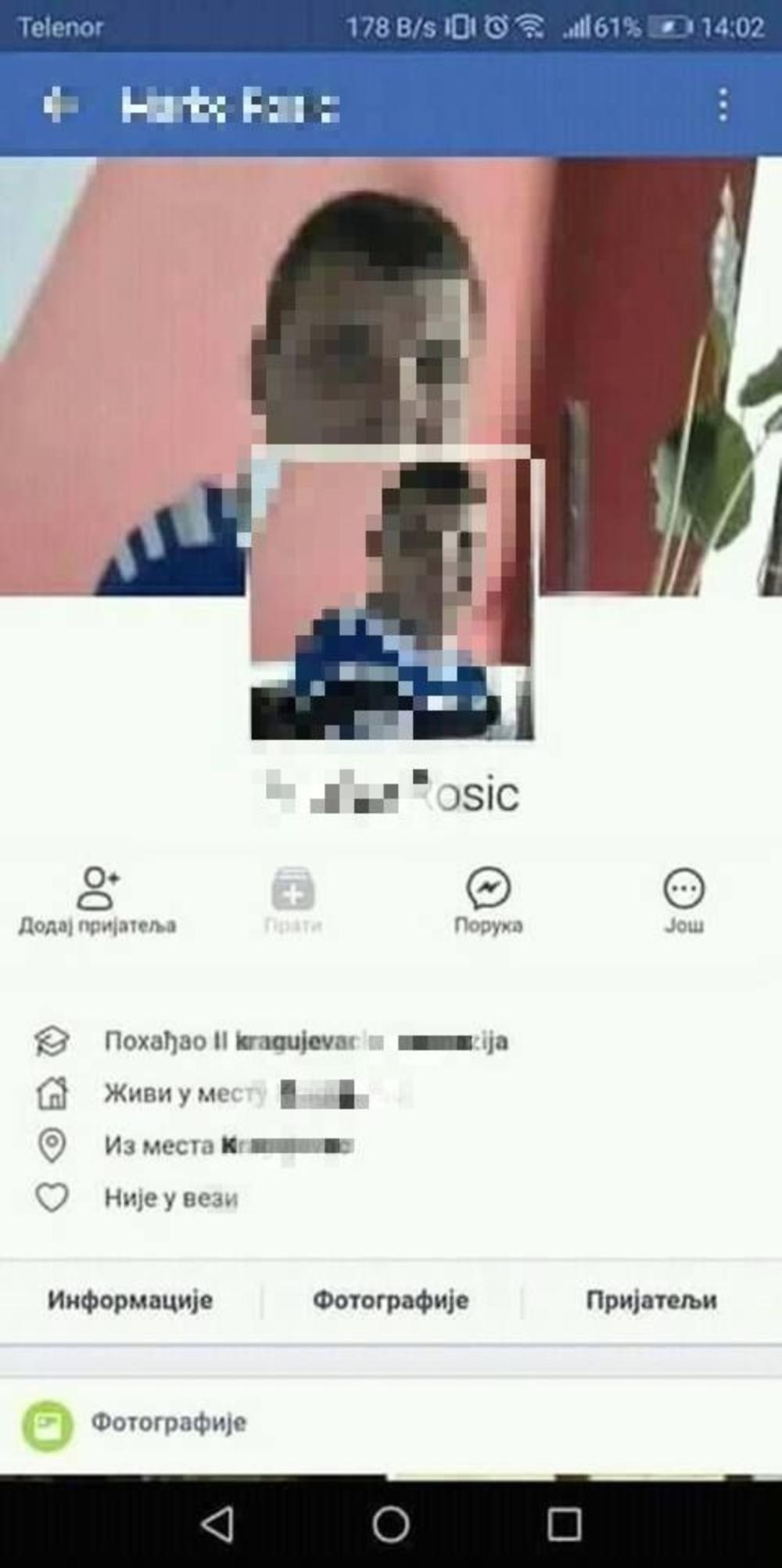 Manijak iz SRBIJE HARA Fejsbukom 