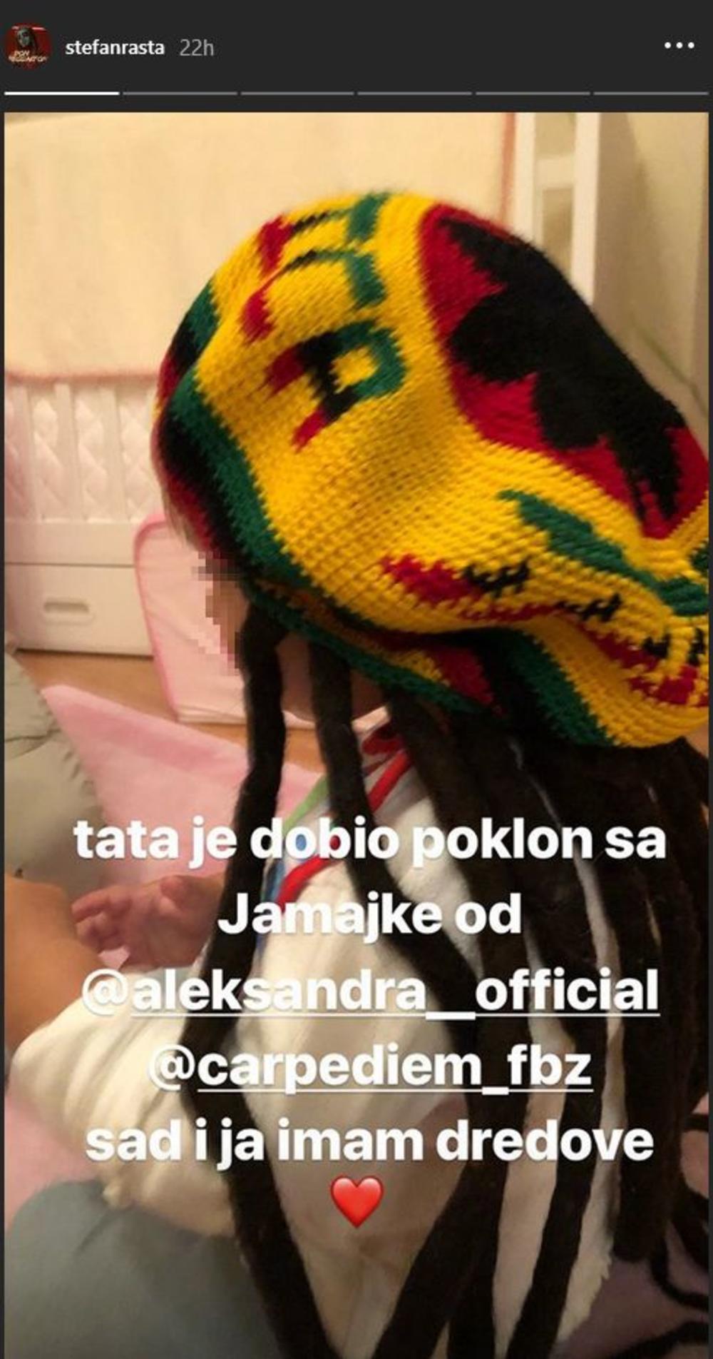Rasta je sa svojim pratiocima na Instagramu podelio fotografiju svoje ćerke s dredovima  