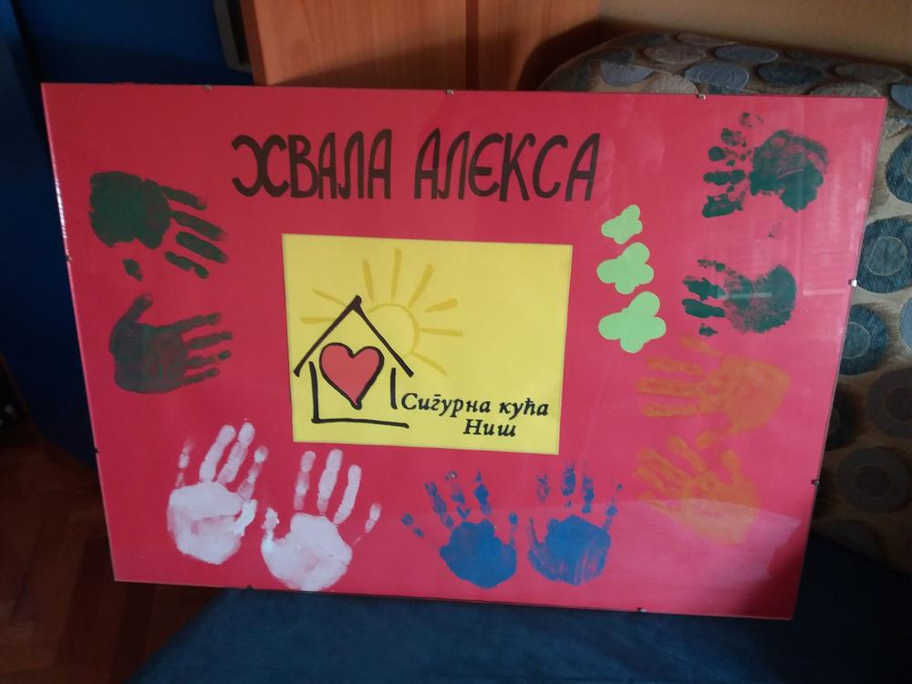 Zahvalnica za malog Aleksu  