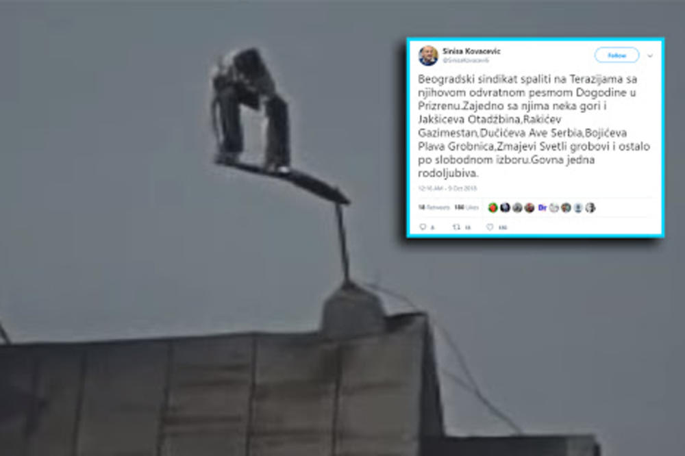 BEOGRADSKI SINDIKAT SPALITI NA TERAZIJAMA SA RAKIĆEM I DUČIĆEM! Siniša Kovačević podigao bunu zbog ZABRANJENE PESME