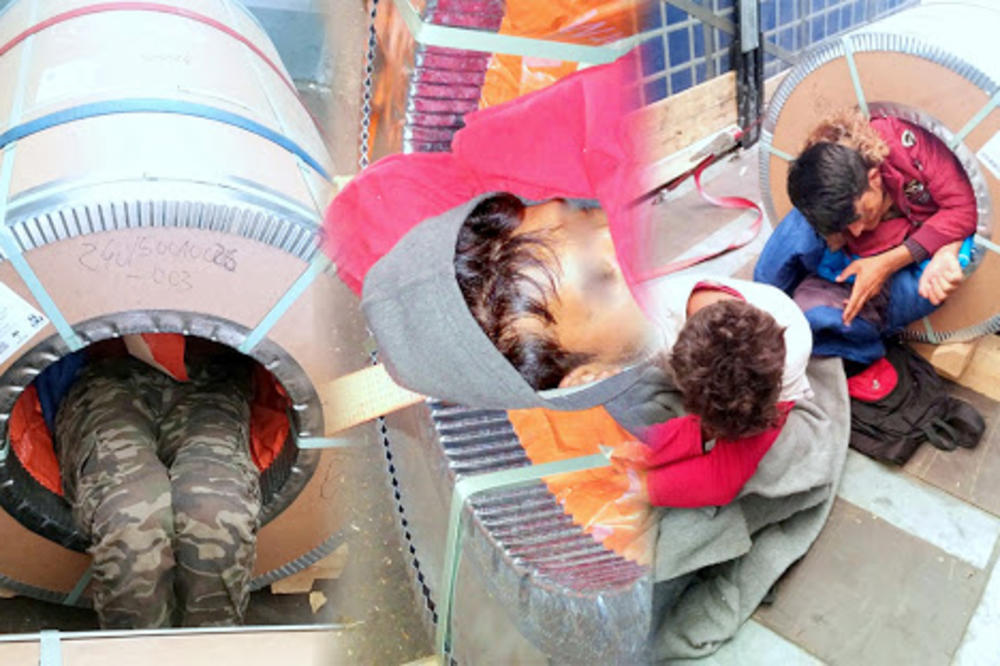 OTKRILE IH NOGE KOJE SU VIRILE! Migranti pokušali da pređu granicu uvučeni u limene cevi!