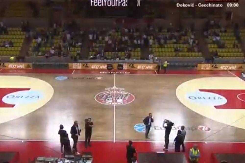 NE MOŽE KOŠARKA NA FUDBALSKOM STADIONU: Prekinut Zvezdin meč u Monaku, treneri morali da uzmu stvar u svoje ruke!