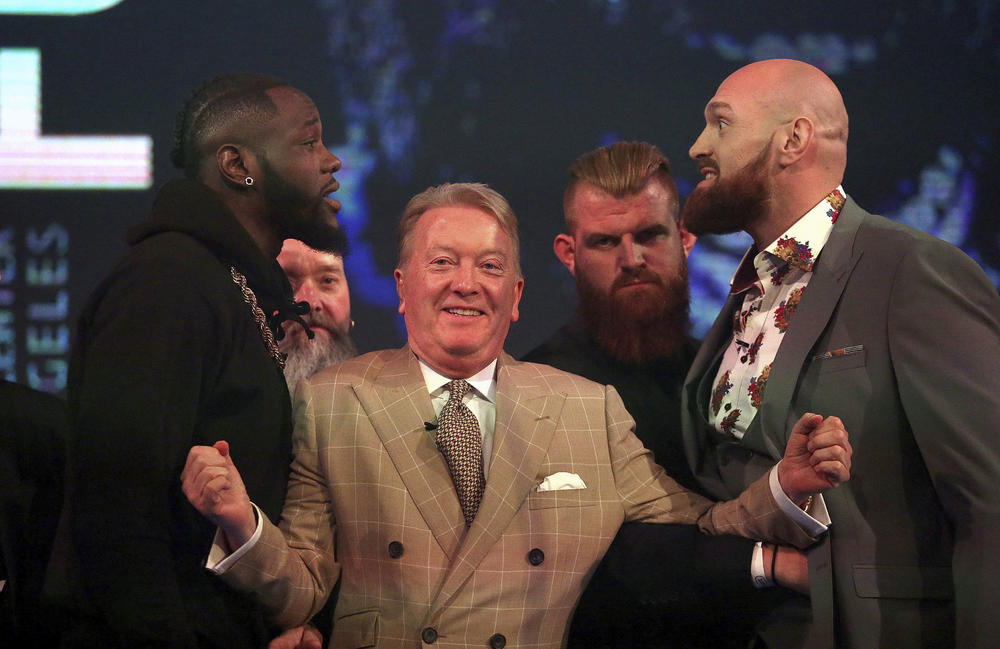 Diontej Vajlder i Tajson Fjuri na sučeljavanju  