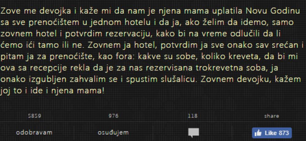 Podelio je svoje iskustvo sa ostalima  