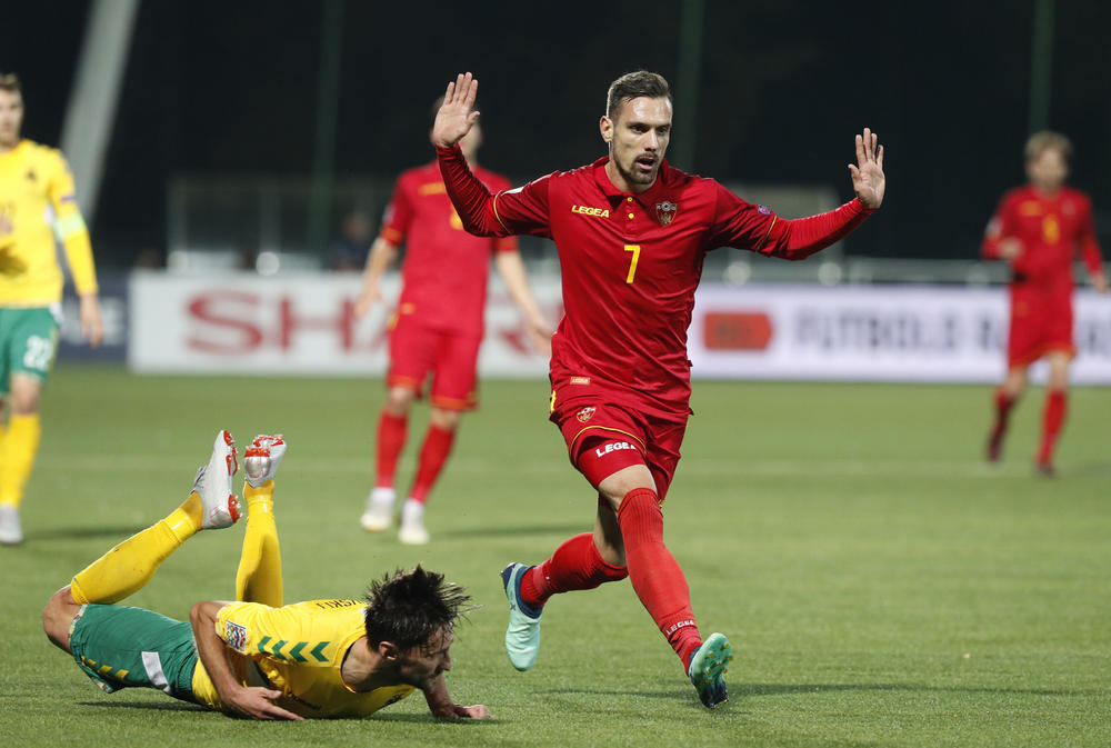 Marko Vešović na meču sa Litvanijom  