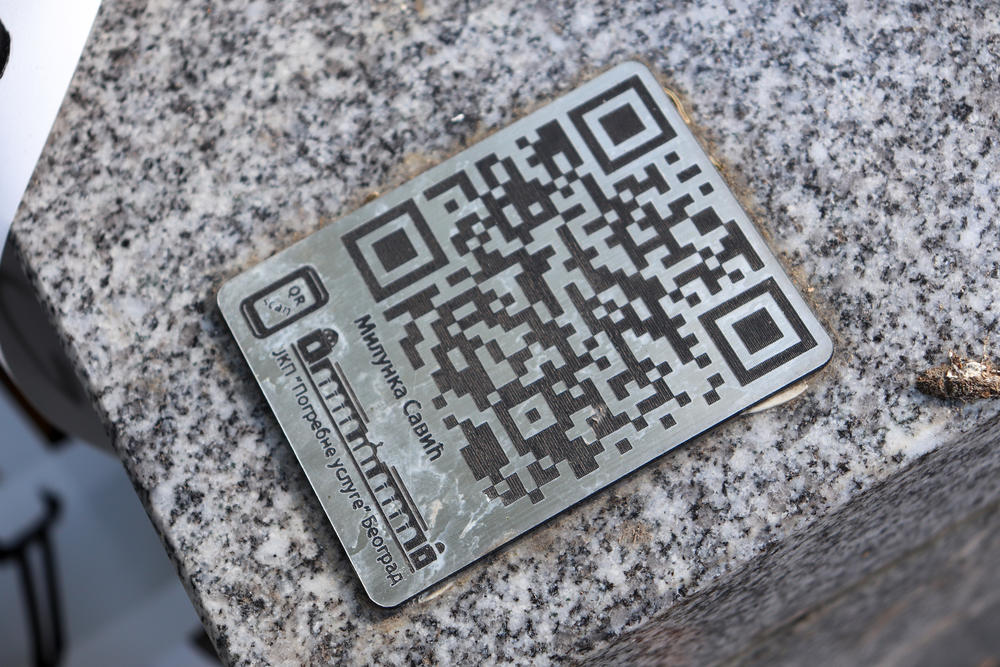 QR kod na grobu Milunke Savić  