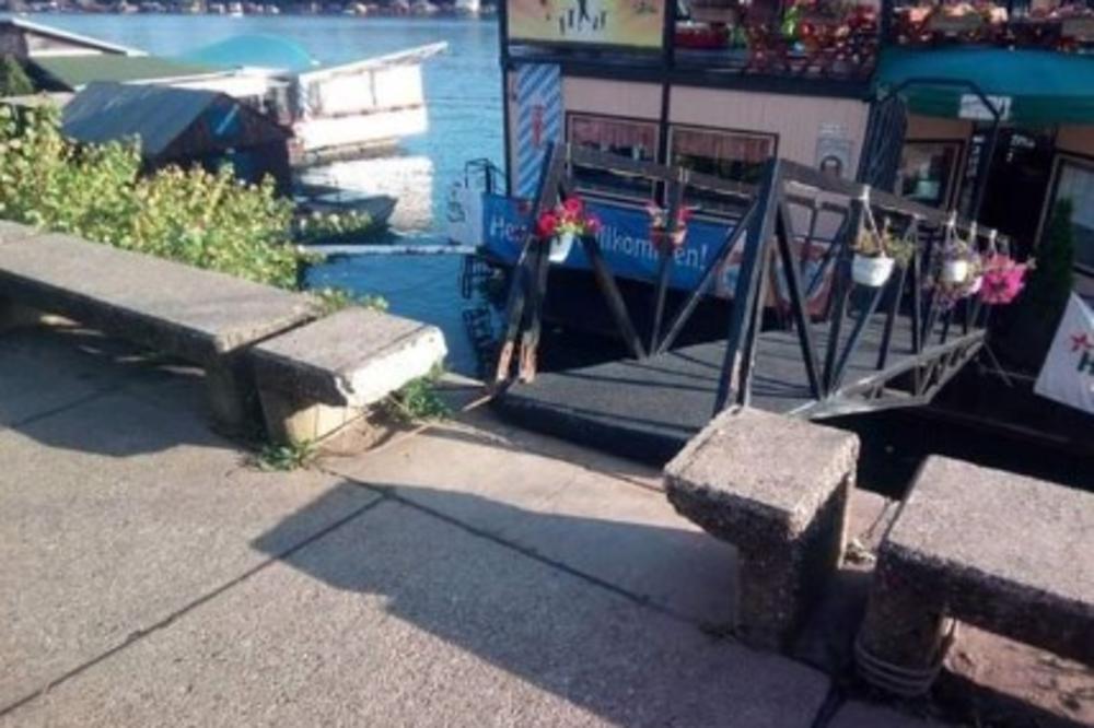ISEKLI BETONSKU KLUPICU DA BI NAPRAVILI ULAZ NA SPLAV: Dokle ide bahatost pojednih ljudi?! (FOTO)
