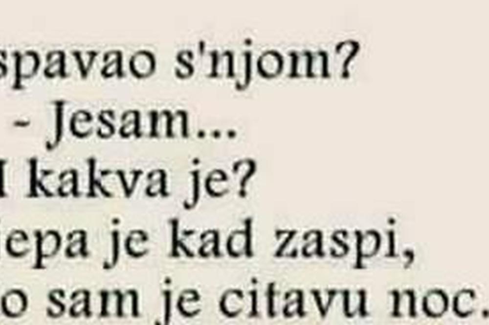 JESI LI SPAVAO S NJOM? Ovaj status danas dele svi na Balkanu, PRELEP JE!